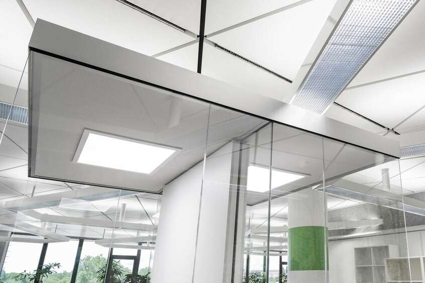 silentWORK Acoustic screen luminaire